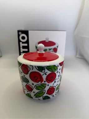 Romero Britto Bone China Covered Sugar Bowl 10.4 oz NIB